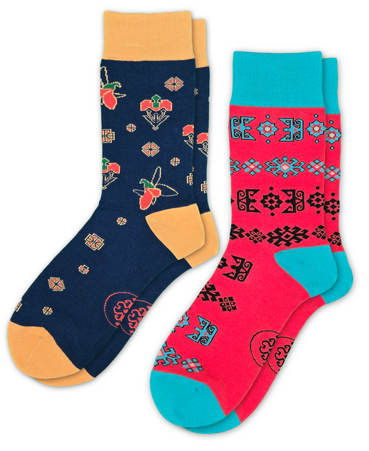 2-Pack Designer Cotton Socks Gift Box Bundle – Karabakh & Alov