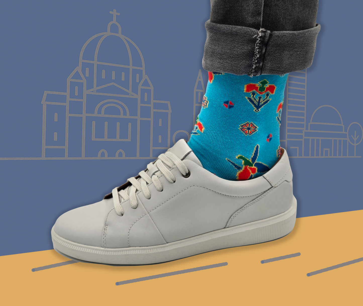 Gift Box Mirvari Bundle - Designer Cotton Socks. A bold statement with colours, craft, and character.