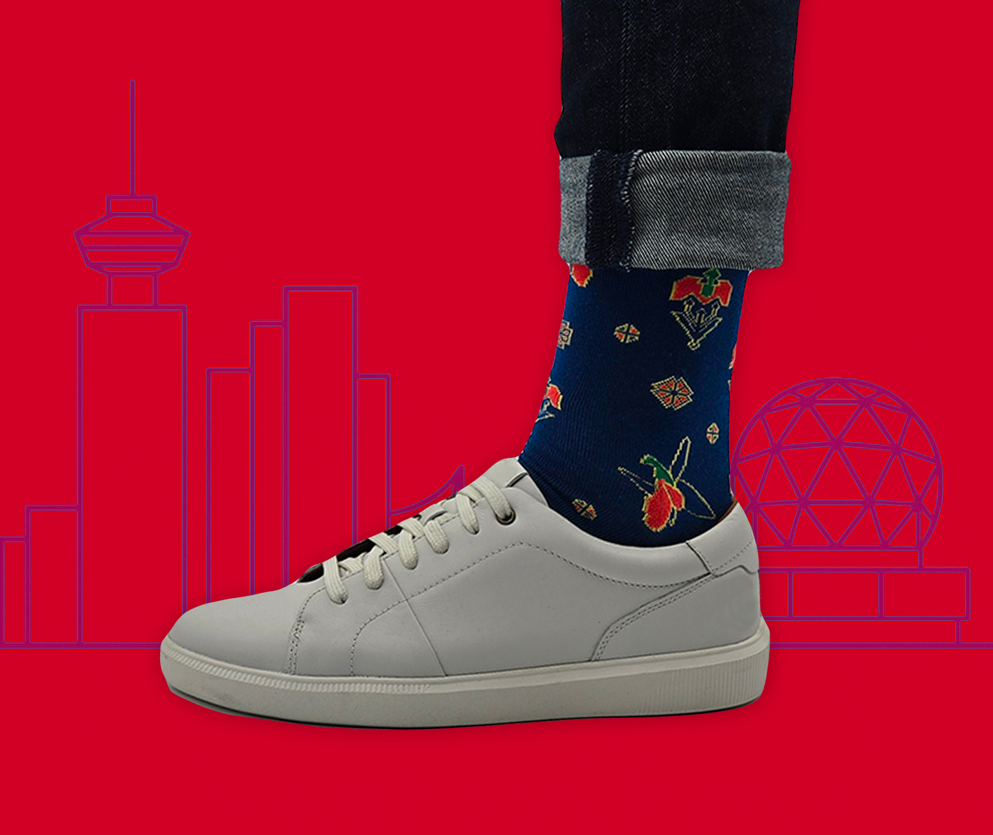 Khazar Bundle - Designer Cotton Socks. Refined elegance with a touch of contrast.