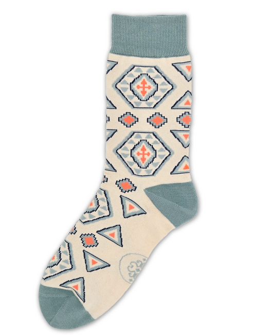 Pakhlava – Designer Cotton Socks Inspired by Kilim Flower. Layers of Heritage, Woven with Peace and Empathy.