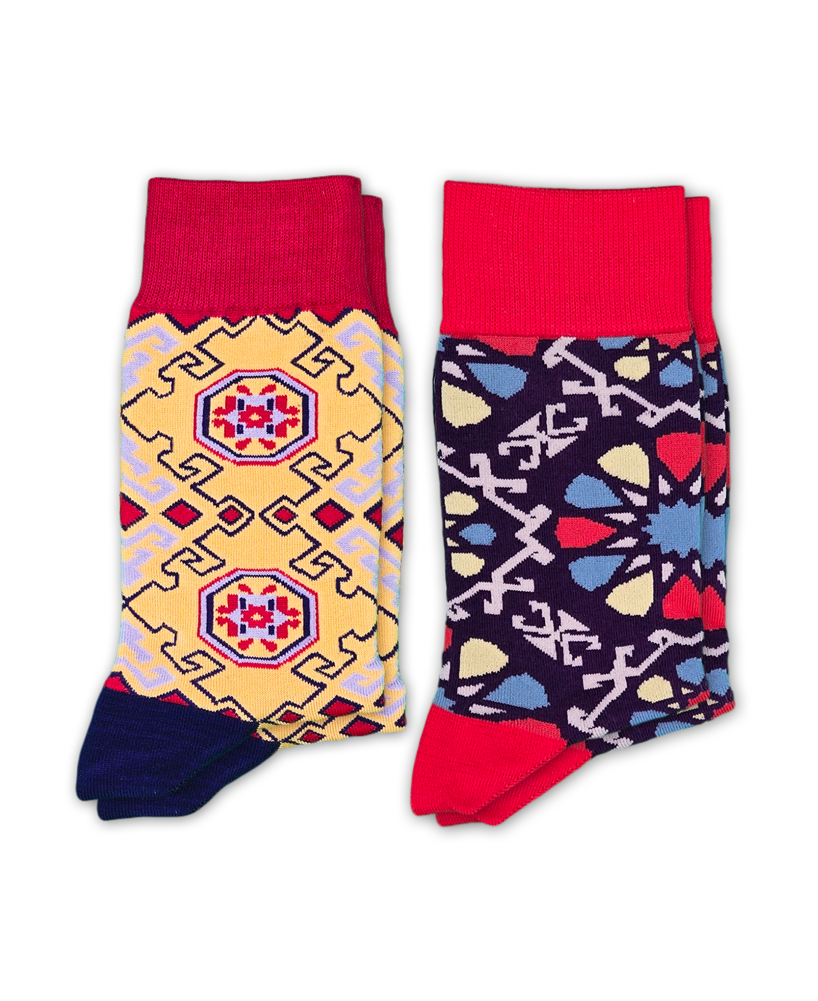 2-Pack Designer Cotton Sock Bundle - Shebeke & Nar