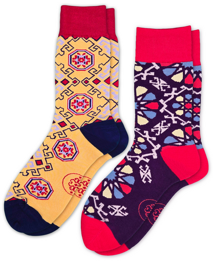 2-Pack Designer Cotton Sock Bundle - Shebeke & Nar