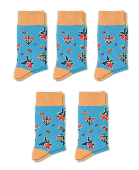 Karabakh Day - 5-Pack Groomsmen Designer Cotton Sock Set