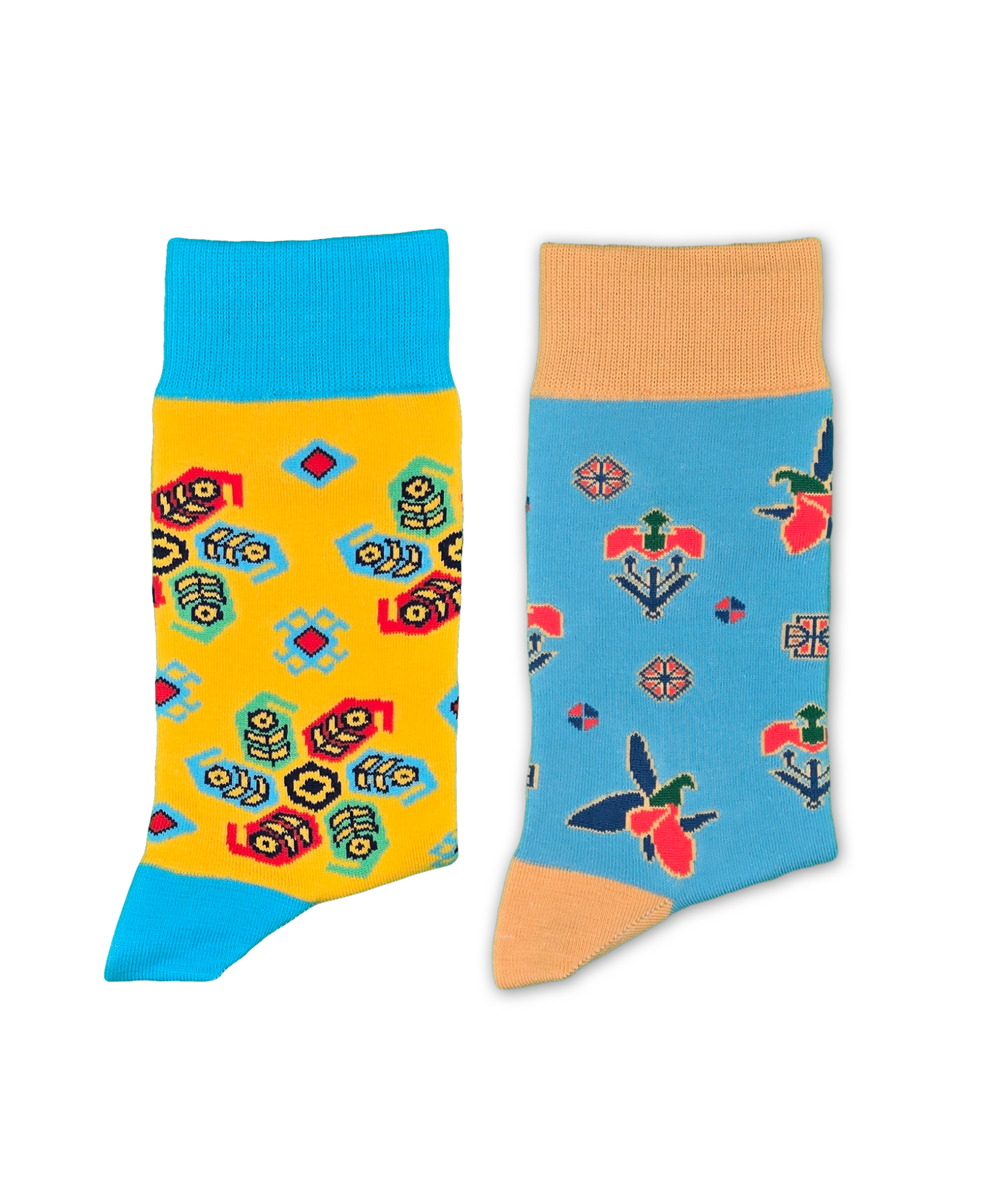 Mirvari Bundle - Designer Cotton Socks. A bold statement with colours, craft, and character.
