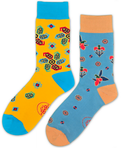 Gift Box Mirvari Bundle - Designer Cotton Socks. A bold statement with colours, craft, and character.