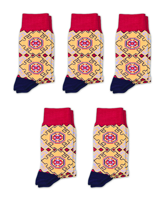Nar - 5-Pack Groomsmen Designer Cotton Sock Set