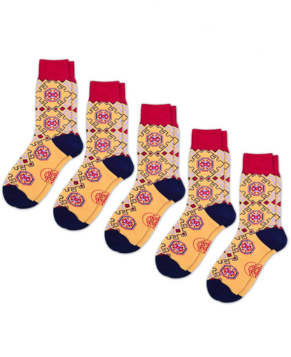 Nar - 5-Pack Groomsmen Designer Cotton Sock Set