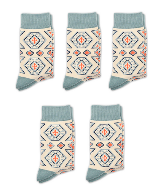 Pakhlava - 5-Pack Groomsmen Designer Cotton Sock Set