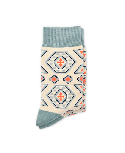Pakhlava – Designer Cotton Socks Inspired by Kilim Flower. Layers of Heritage, Woven with Peace and Empathy. - JorabChic Socks and Accessories