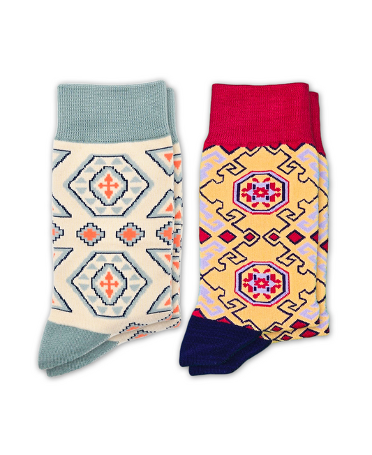 Sadaqat Bundle - Designer Cotton Socks. A harmony of tradition and style. - JorabChic Socks and Accessories