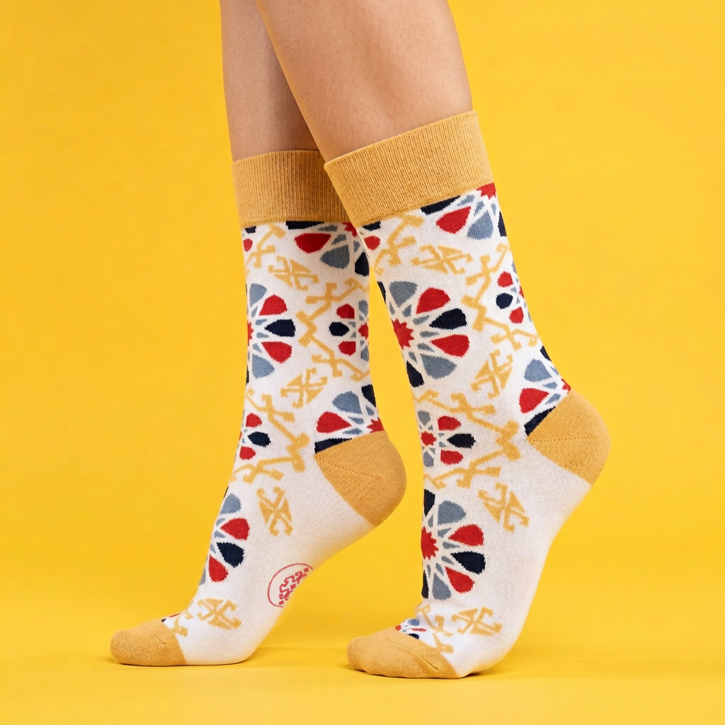4-Pack Designer Cotton Sock Bundle – Buta, Karabakh, Shebeke and Pakhlava